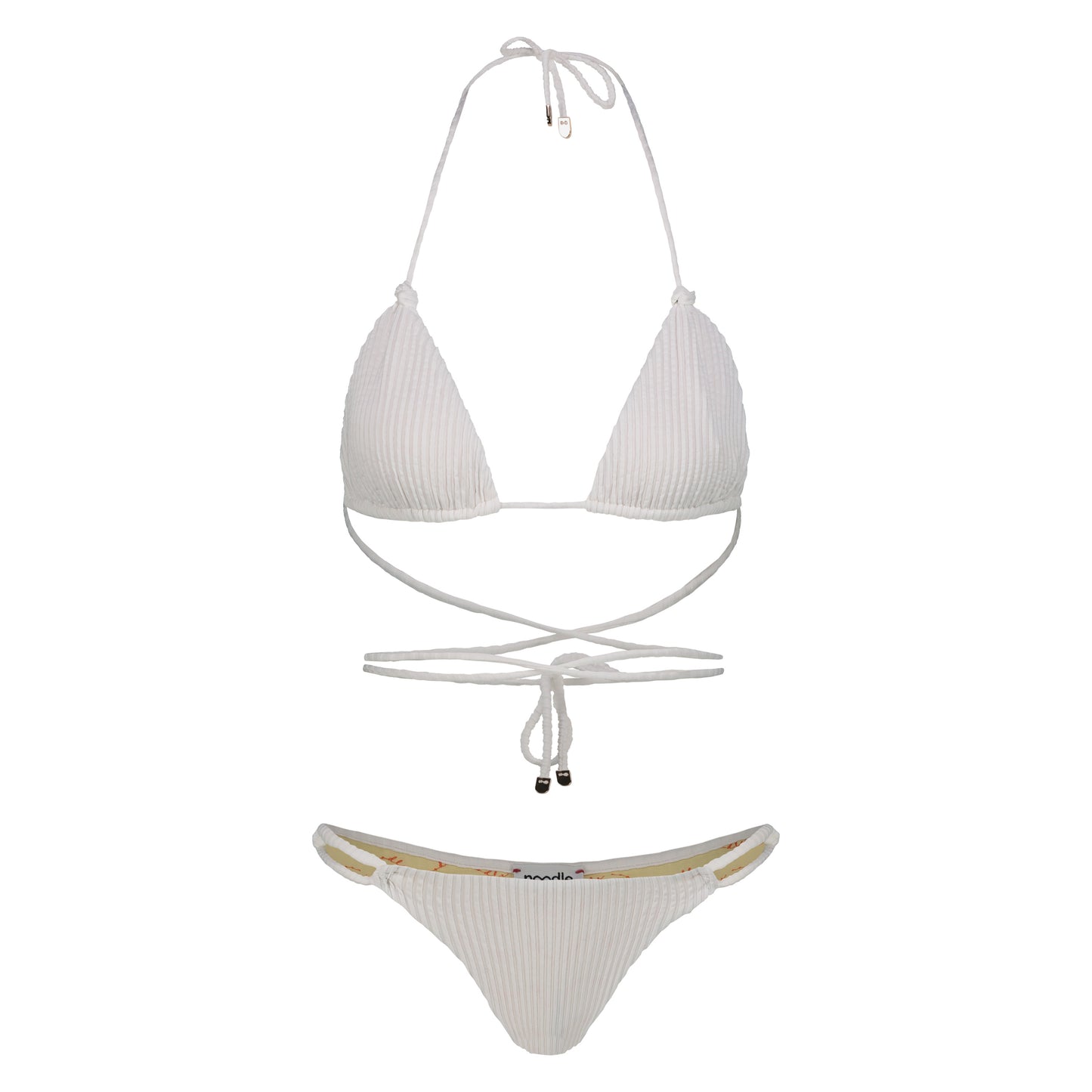 
                  
                    front of white bikini set Aria from 2024 Noodle Beachwear collection
                  
                